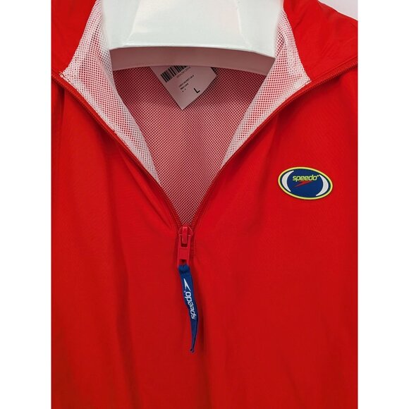 Speedo Y2K Meshed Lined Track Jacket Men Size L Windbreaker Gorpcore Sporty 90s - Picture 9 of 11